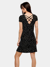 Load image into Gallery viewer, Loose dress with back details - Black triangle square - ONLY - Black 2
