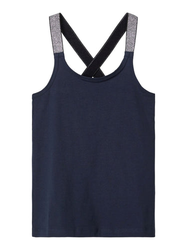 Top with glitter details - Dark Blue - Name It - Blue