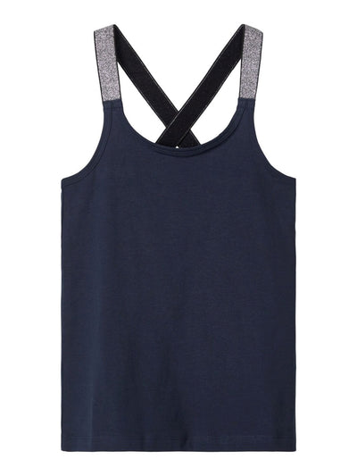 Top with glitter details - Dark Blue - Name It - Blue