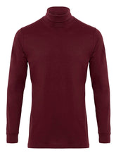 Cargar imagen en el visor de la galería, Roll collar sweater - Burgundy Red - TeeShoppen - Red 5
