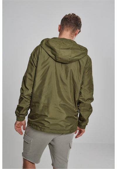 Basic Pullover Jacket - Olive - Urban Classics - Green 2