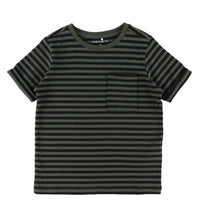 Afbeelding in Gallery-weergave laden, Striped t-shirt in organic cotton - Black - Name It - Black
