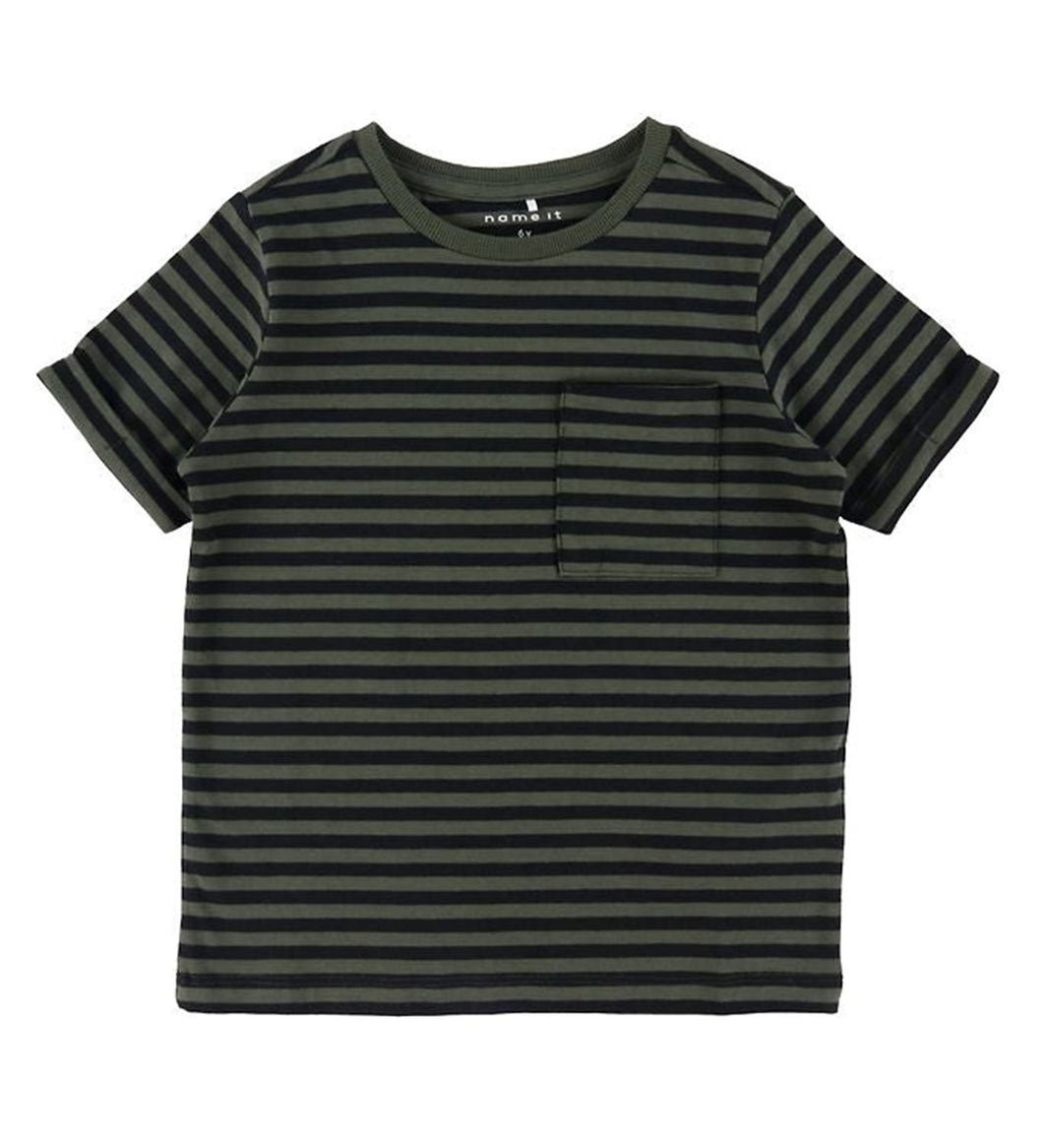 Striped t-shirt in organic cotton - Black - Name It - Black