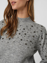 Afbeelding in Gallery-weergave laden, Emilia High Neck Sweater - Light gray - Vero Moda - Grey 3
