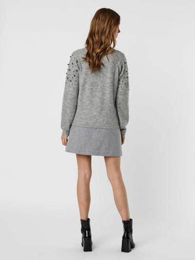 Emilia High Neck Sweater - Light gray - Vero Moda - Grey 2