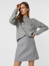 Afbeelding in Gallery-weergave laden, Emilia High Neck Sweater - Light gray - Vero Moda - Grey
