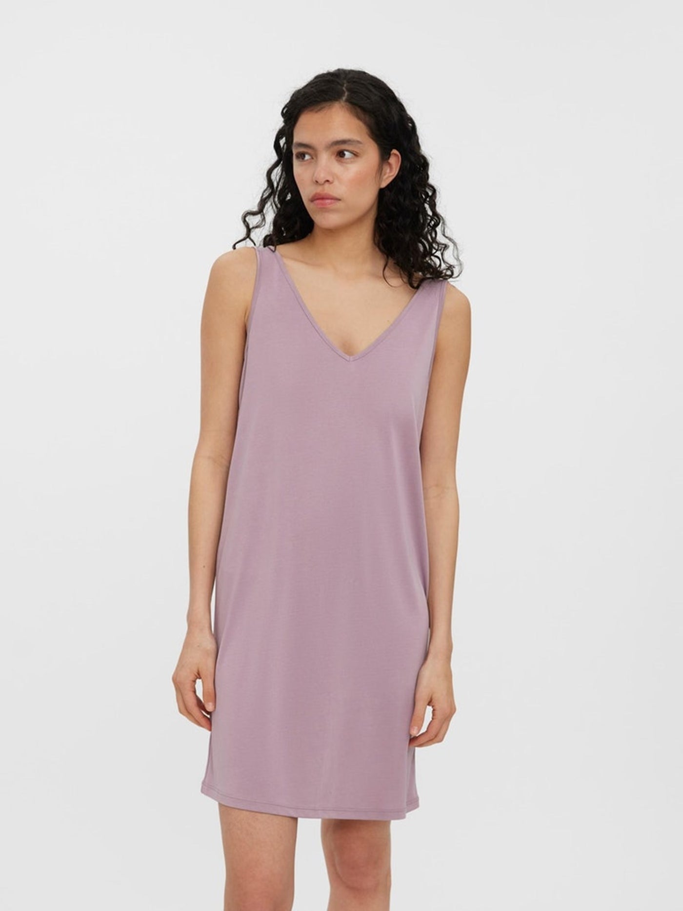 Filli V-Neck Dress - Elderberry - Vero Moda - Purple