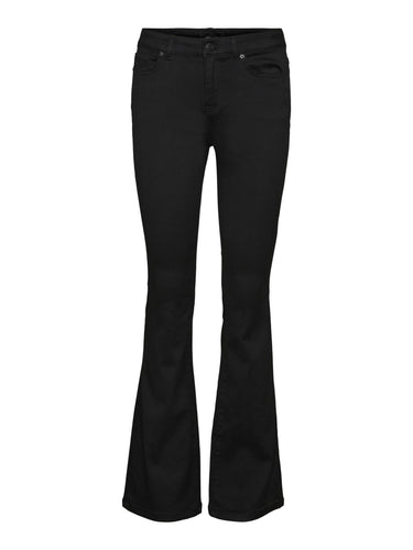 Peachy MR Flared Pants - Black - Vero Moda - Black