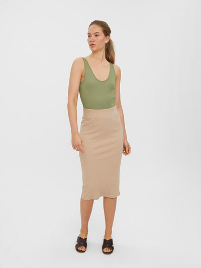 Lavender High Waist Pencil Skirt - Nomad - Vero Moda - Khaki 3