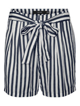 Load image into Gallery viewer, Mia Loose Summer Shorts - Navy Striped - Vero Moda - Blue
