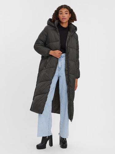 Uppsala Long Coat - Peat - Vero Moda - Green