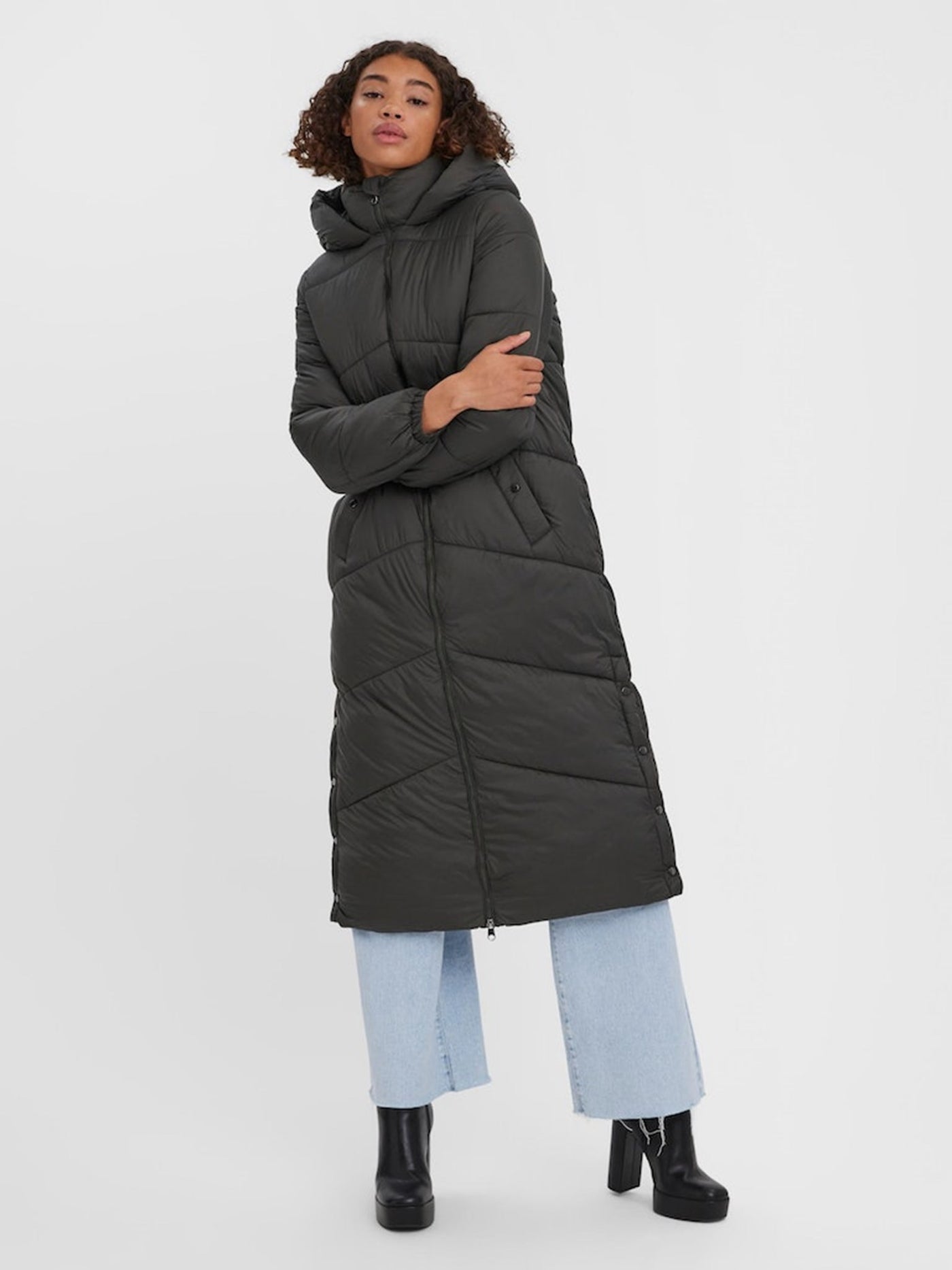 Uppsala Long Coat - Peat - Vero Moda - Green 3