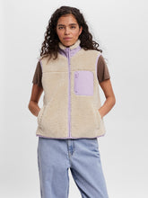 Load image into Gallery viewer, Cille Short Teddy Vest - Lavender - Vero Moda - Khaki
