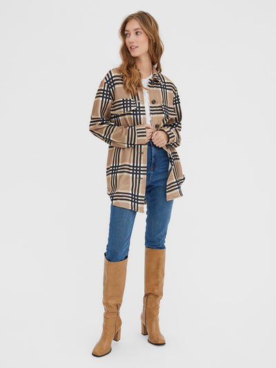 Brushed Kaya Shirt Jacket - Tigers Eye - Vero Moda - Brown 3