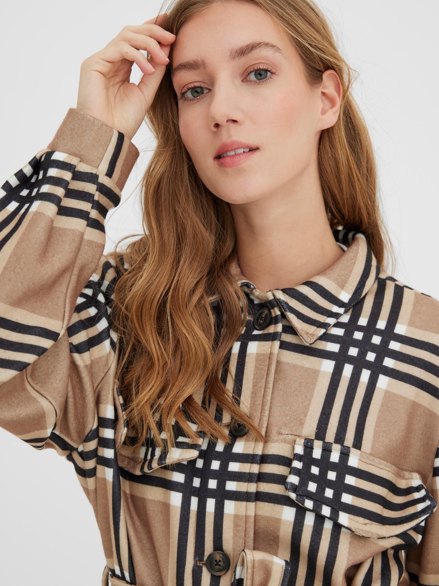 Brushed Kaya Shirt Jacket - Tigers Eye - Vero Moda - Brown 2