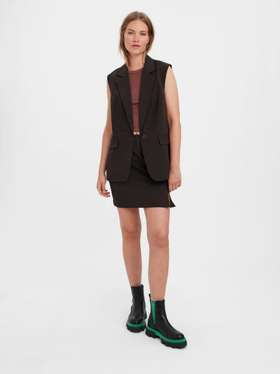 Troian Blazer Vest - Coffee Bean - Vero Moda - Brown 3