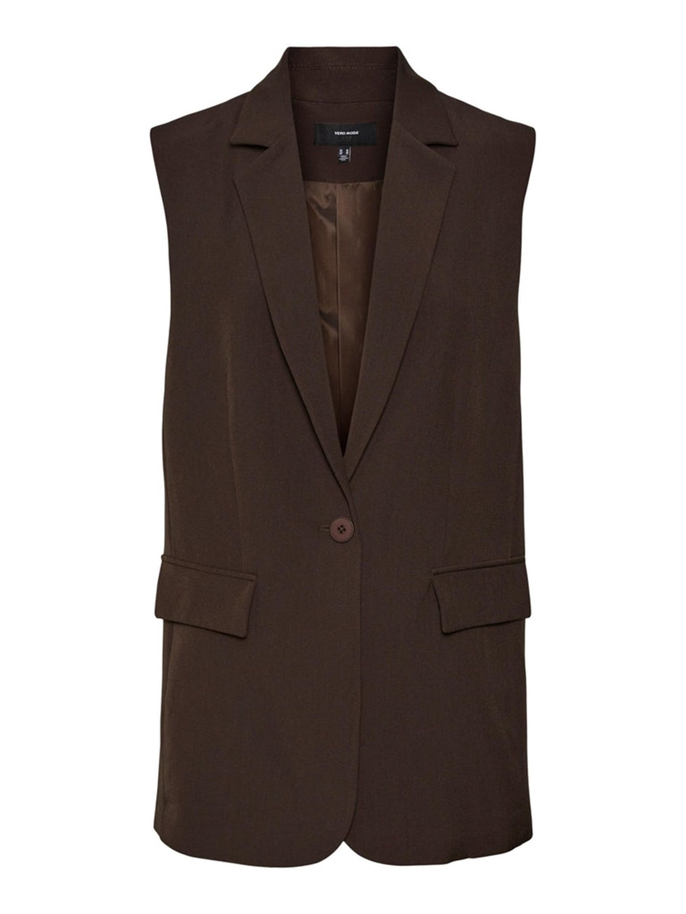 Troian Blazer Vest - Coffee Bean - Vero Moda - Brown 5