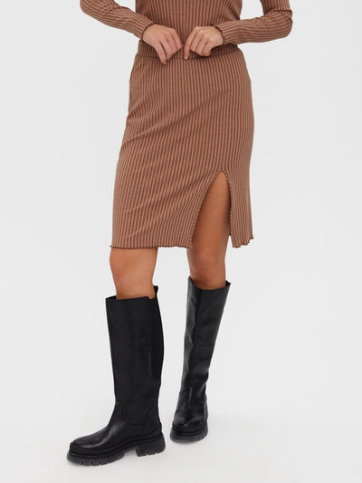 Baba High Waist Skirt - Aztec - Vero Moda - Brown