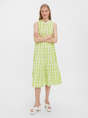 Sody Calf Highneck Dress - Shadow Lime - Vero Moda - Green