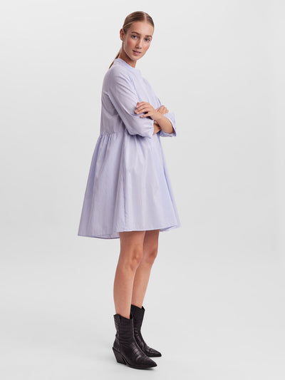 Sisi 3/4 Dress - Blue / White Striped - Vero Moda - White 4