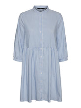 Load image into Gallery viewer, Sisi 3/4 Dress - Blue / White Striped - Vero Moda - White 3
