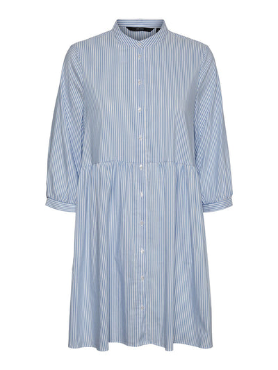 Sisi 3/4 Dress - Blue / White Striped - Vero Moda - White 3