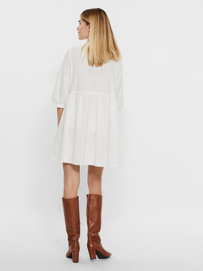 Sisi 3/4 Dress - Snow White - Vero Moda - White 5