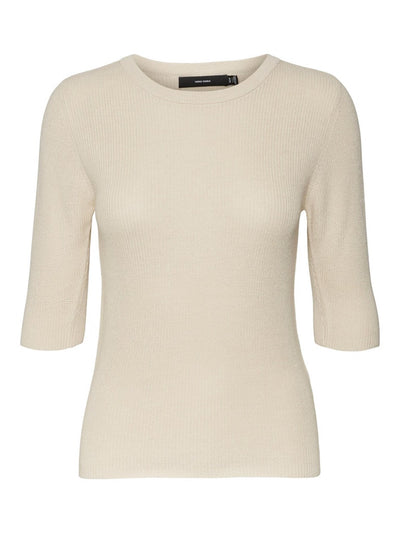 Lexsun O-Neck Pullover - Birch - Vero Moda - Khaki 5