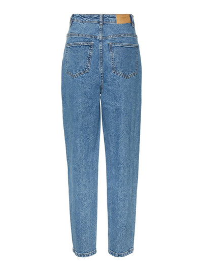 Zoe Mom Jeans - Medium Blue Denim - Vero Moda - White 2