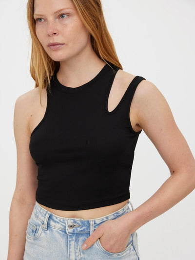 Ofelia Neia Tank Crop Top - Black - Vero Moda - Black 2