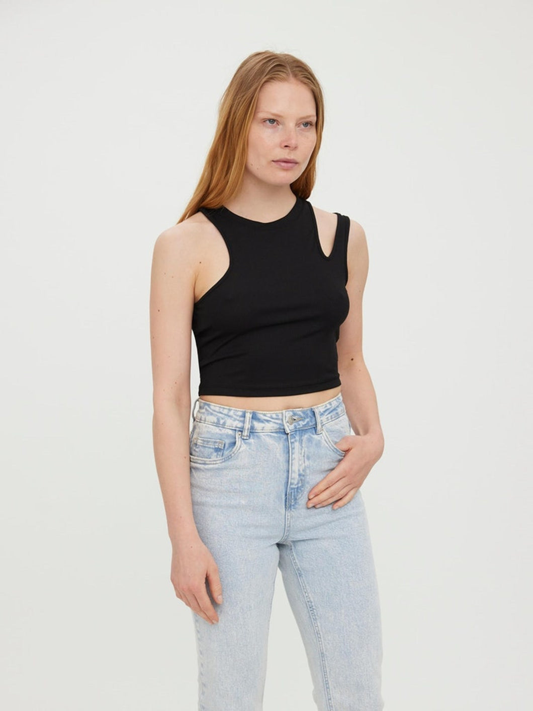 Ofelia Neia Tank Crop Top - Black - Vero Moda - Black