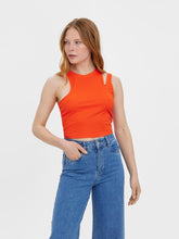 Load image into Gallery viewer, Ofelia Neia Tank Crop Top - Cherry Tomato - Vero Moda - Red
