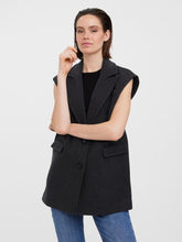 Charger l&#39;image dans la galerie, Edna Waistcoat - Dark Grey Melange - Vero Moda - Grey
