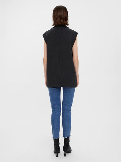 Edna Waistcoat - Dark Grey Melange - Vero Moda - Grey 4