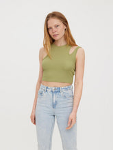 Charger l&#39;image dans la galerie, Ofelia Neia Tank Crop Top - Sage - Vero Moda - Green
