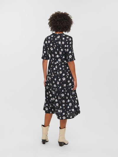 Easy 2/4 Calf Dress - Black - Vero Moda - Black 5