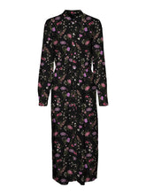 Load image into Gallery viewer, Easy Long Sleeve Shirt Dress - Purple - Vero Moda - Black 4
