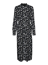 Load image into Gallery viewer, Easy Long Sleeve Shirt Dress - Black - Vero Moda - Black 3
