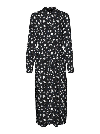 Easy Long Sleeve Shirt Dress - Black - Vero Moda - Black 3