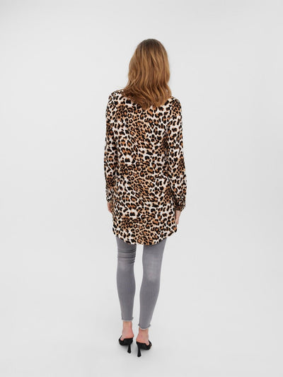 Easy Long Shirt - Tan - Vero Moda - Brown 5