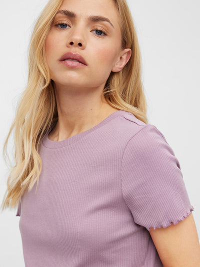 Vio Crop Top - Elderberry - Vero Moda - Purple 2