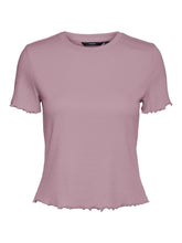 Load image into Gallery viewer, Vio Crop Top - Elderberry - Vero Moda - Purple 3
