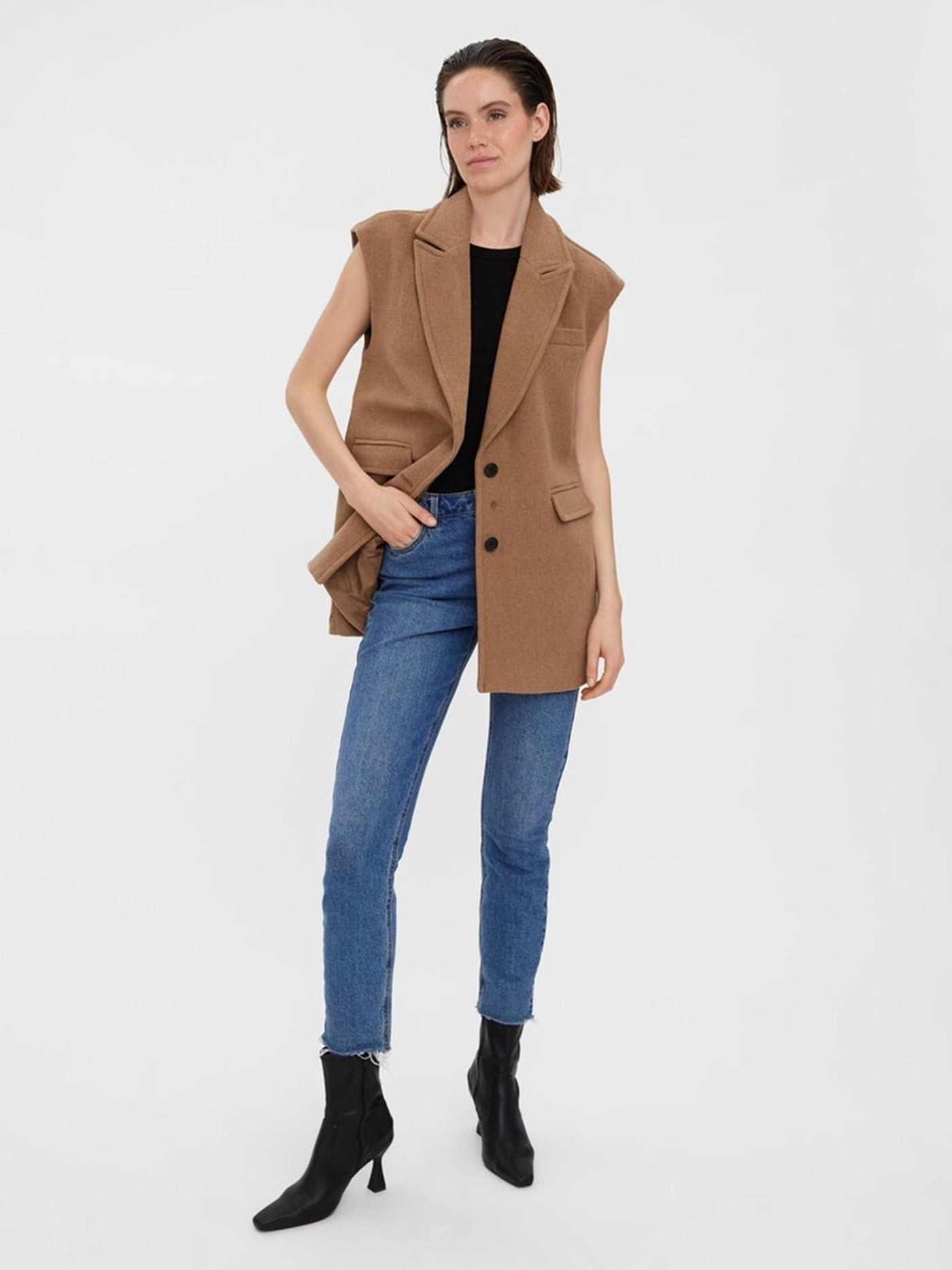 Edna Waistcoat - Tigers Eye - Vero Moda - Khaki 3