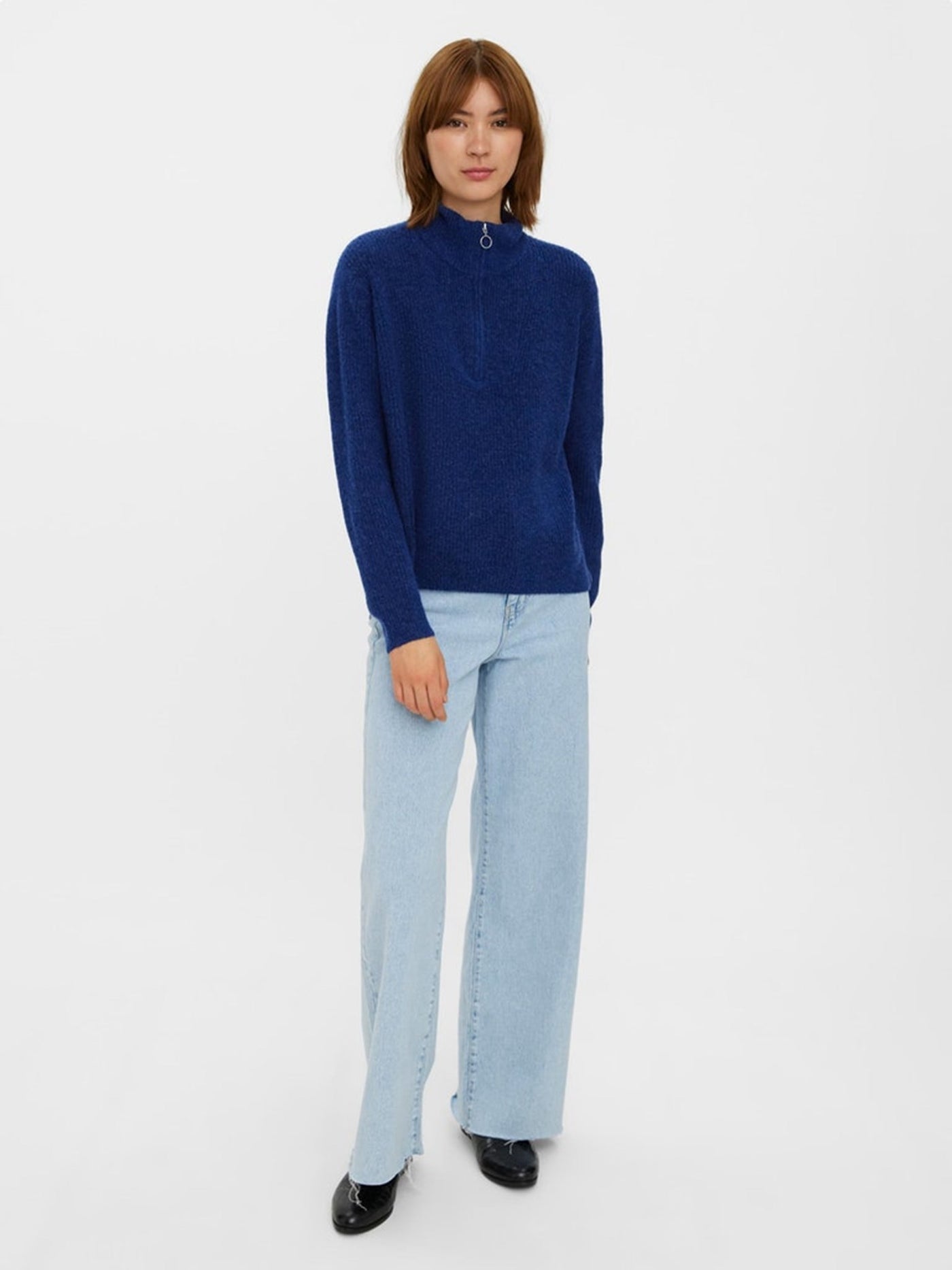 Plaza Zipper Knit - Sodalite Blue - Vero Moda - Blue 3