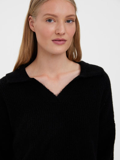 Olina Collar Bluse - Black - Vero Moda - Black 2