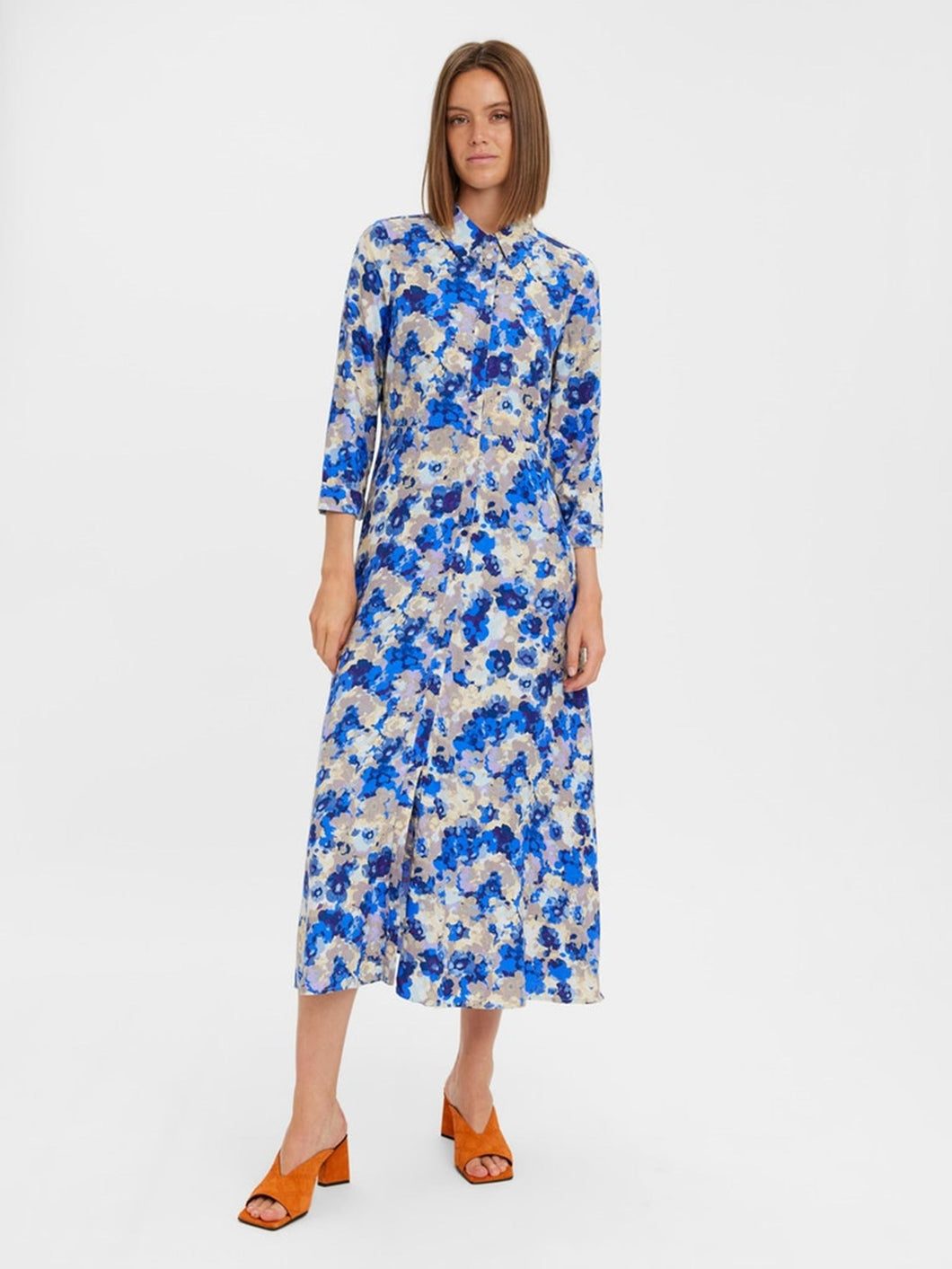 Elly 3/4 Shirt Dress - Nautical Blue - Vero Moda - Blue