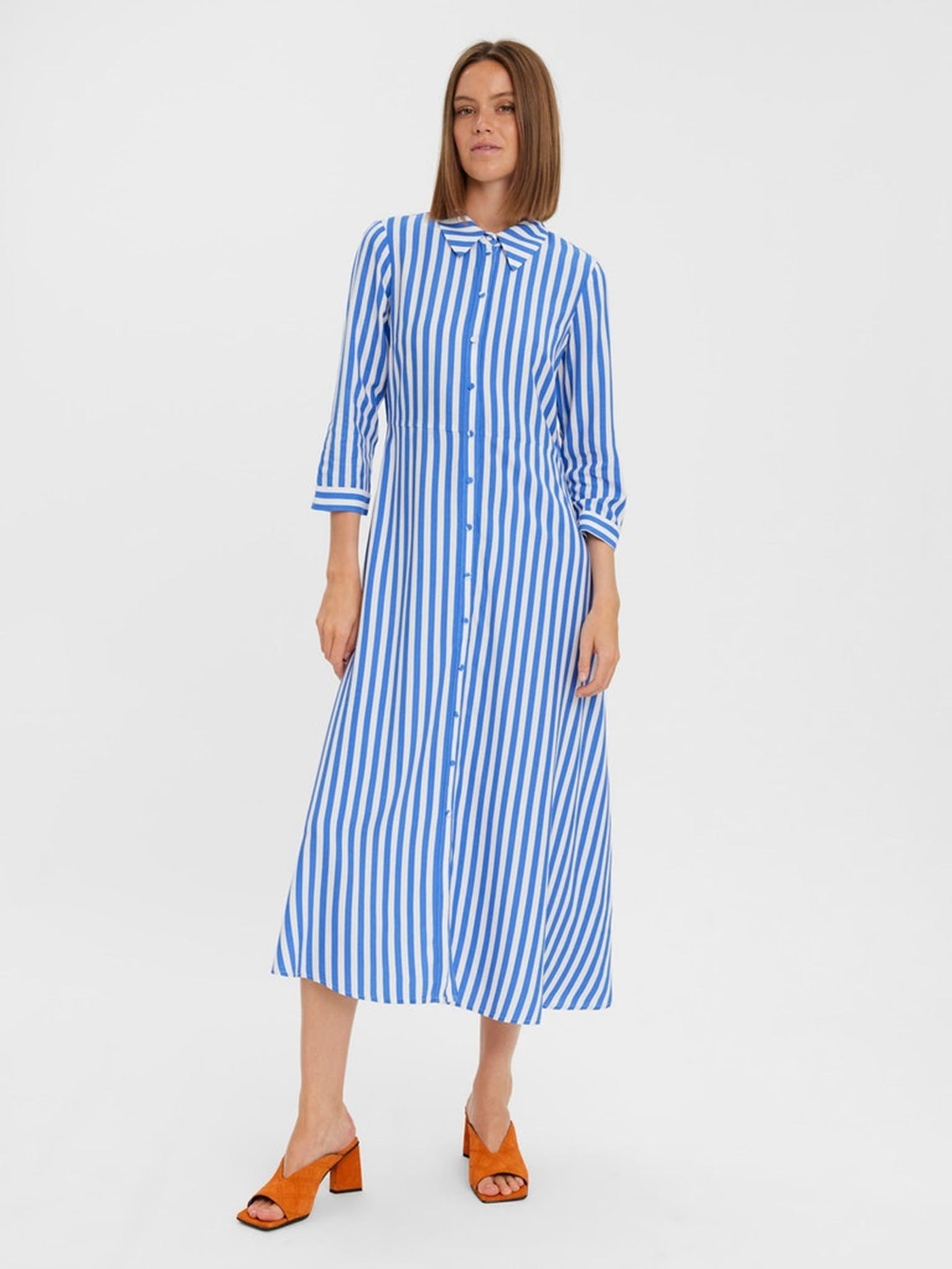 Elly 3/4 Shirt Dress - Regatta - Vero Moda - Blue 3