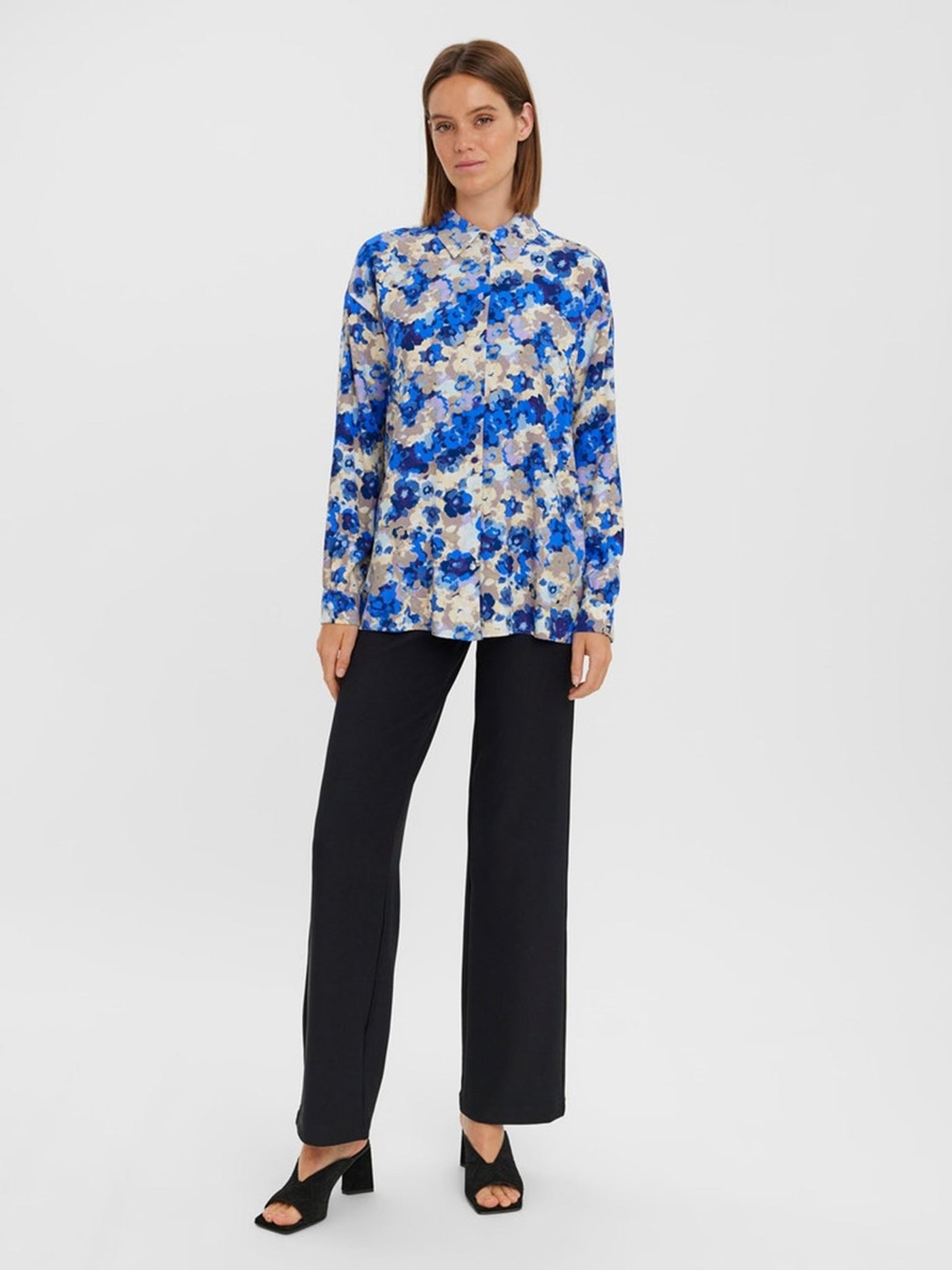 Elly Longsleeve Shirt - Nautical Blue - Vero Moda - Blue 3