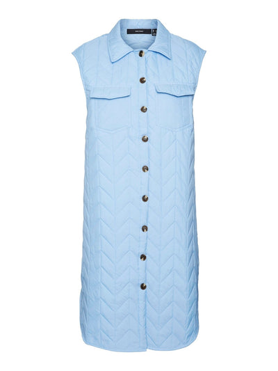 Magda Lang Quilted Vest - Hydrangea - Vero Moda - Blue 3