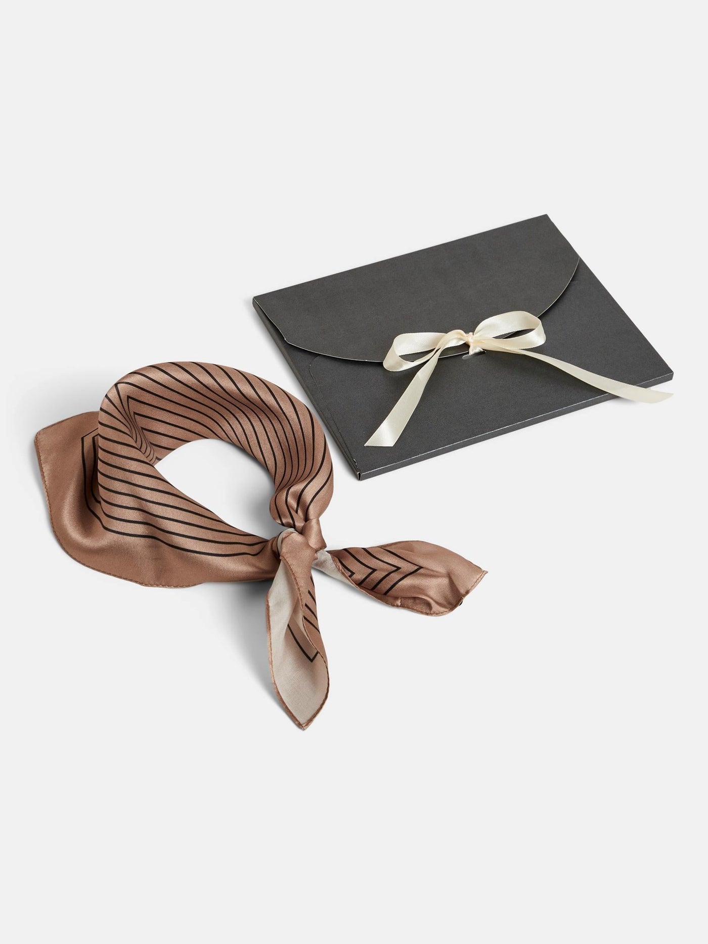 Diora Silk Scarf - Toasted Coconut - VILA - Brown